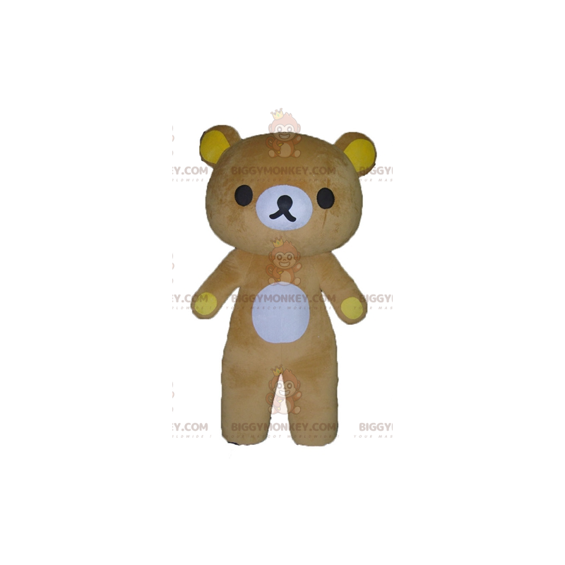 Costume de mascotte BIGGYMONKEY™ de gros nounours marron jaune