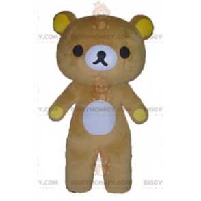 Costume de mascotte BIGGYMONKEY™ de gros nounours marron jaune