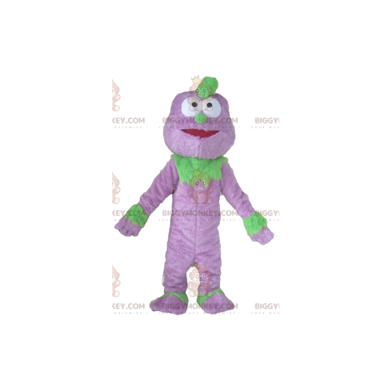 Kostým maskota BIGGYMONKEY™ Fialové a zelené monstrum –
