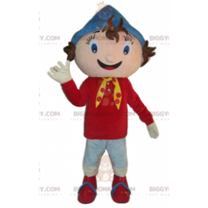 Traje de mascote do famoso personagem de desenho animado Noddy