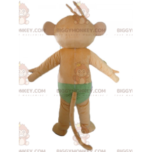 Costume de mascotte BIGGYMONKEY™ de singe marron aux yeux bleus