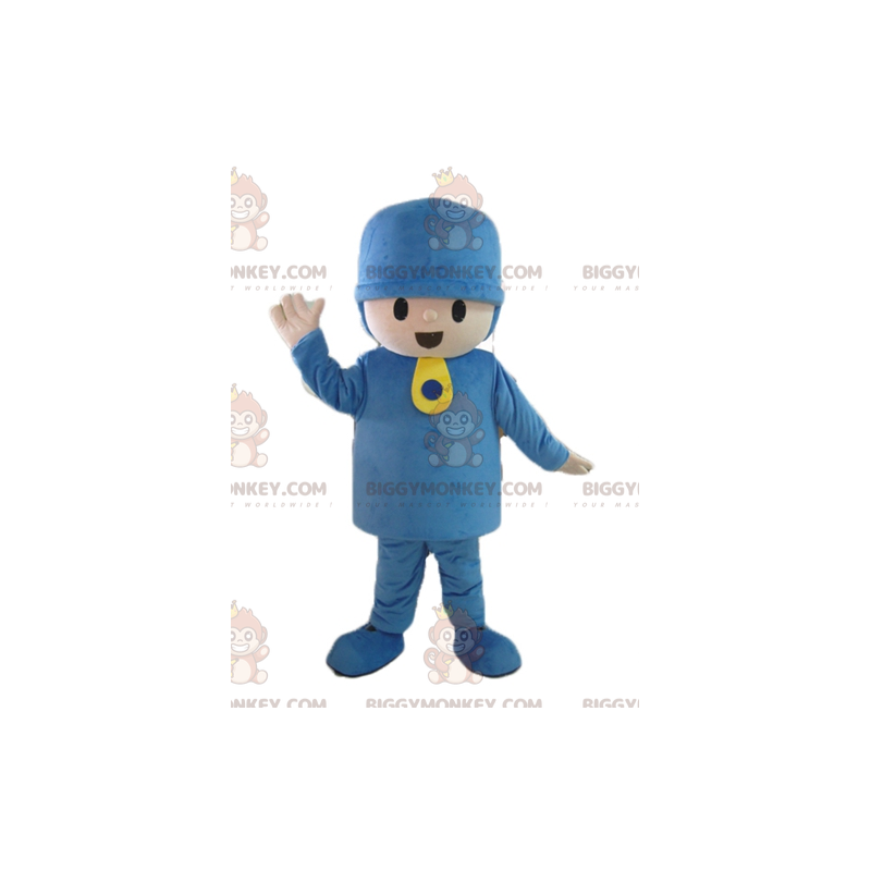 Lego boy BIGGYMONKEY™ mascottekostuum in blauwe outfit -