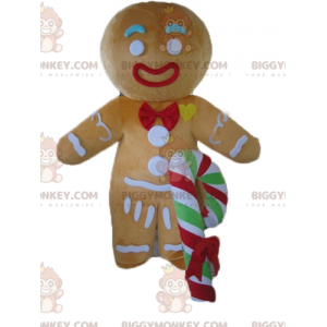 Traje de mascote BIGGYMONKEY™ do famoso biscoito de gengibre de