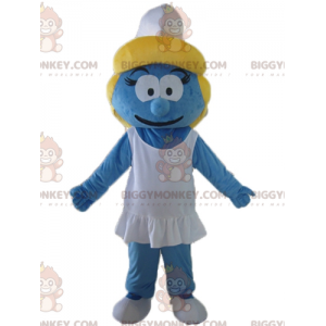 Traje de mascote Smurfette, a Garota da Vila dos Smurfs