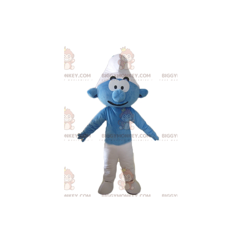 Traje de mascote do personagem de desenho animado Smurf