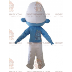 Smurf blå och vit seriefigur BIGGYMONKEY™ maskotdräkt -