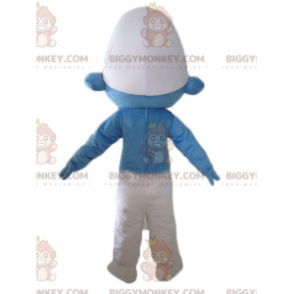 Traje de mascote do personagem de desenho animado Smurf