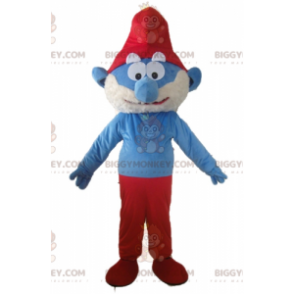 Costume de mascotte BIGGYMONKEY™ du Grand Schtroumpf personnage