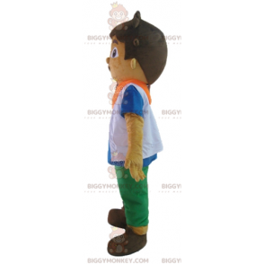 BIGGYMONKEY™-mascottekostuum voor schooljongen met oranje