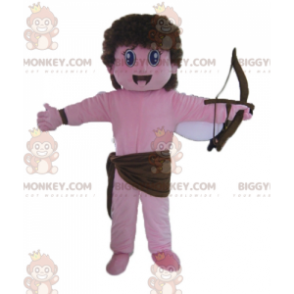 Costume de mascotte BIGGYMONKEY™ de Cupidon d'ange rose avec un
