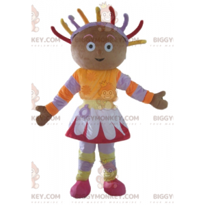 BIGGYMONKEY™ Mascot Costume African Girl In Colorful Outfit –