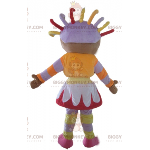 BIGGYMONKEY™ Costume da mascotte Ragazza africana in abito