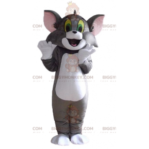 Costume de mascotte BIGGYMONKEY™ de Tom le chat gris et blanc