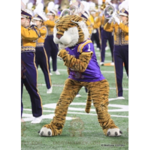 Traje de mascote de tigre de gato BIGGYMONKEY™ em roupas