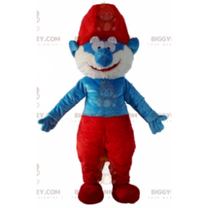 Papa Smurf famous comic character BIGGYMONKEY™ mascot costume –