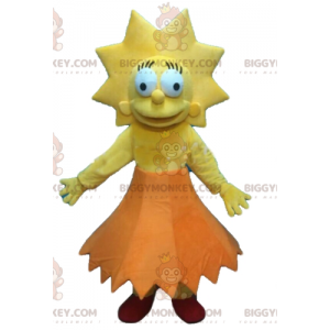 BIGGYMONKEY™ maskotdräkt Lisa Simpson Famous Girl från