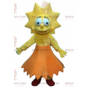 BIGGYMONKEY™ maskotdräkt Lisa Simpson Famous Girl från