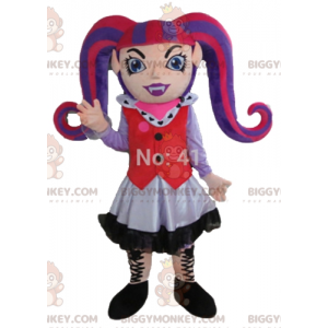 BIGGYMONKEY™ Mascottekostuum Gothic meisje met gekleurd haar -