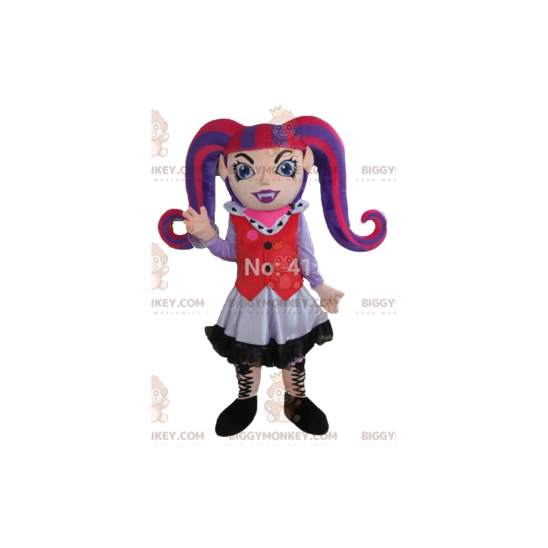 BIGGYMONKEY™ Costume da mascotte Ragazza gotica con capelli