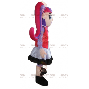 BIGGYMONKEY™ Disfraz de mascota Chica gótica con cabello teñido