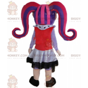 Traje de mascote BIGGYMONKEY™ Garota gótica com cabelos