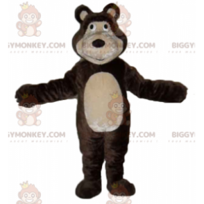 Costume de mascotte BIGGYMONKEY™ d'ours marron et beige géant