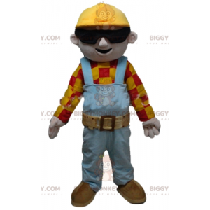 BIGGYMONKEY™ Mascot Costume of Carpenter Worker in Colorful