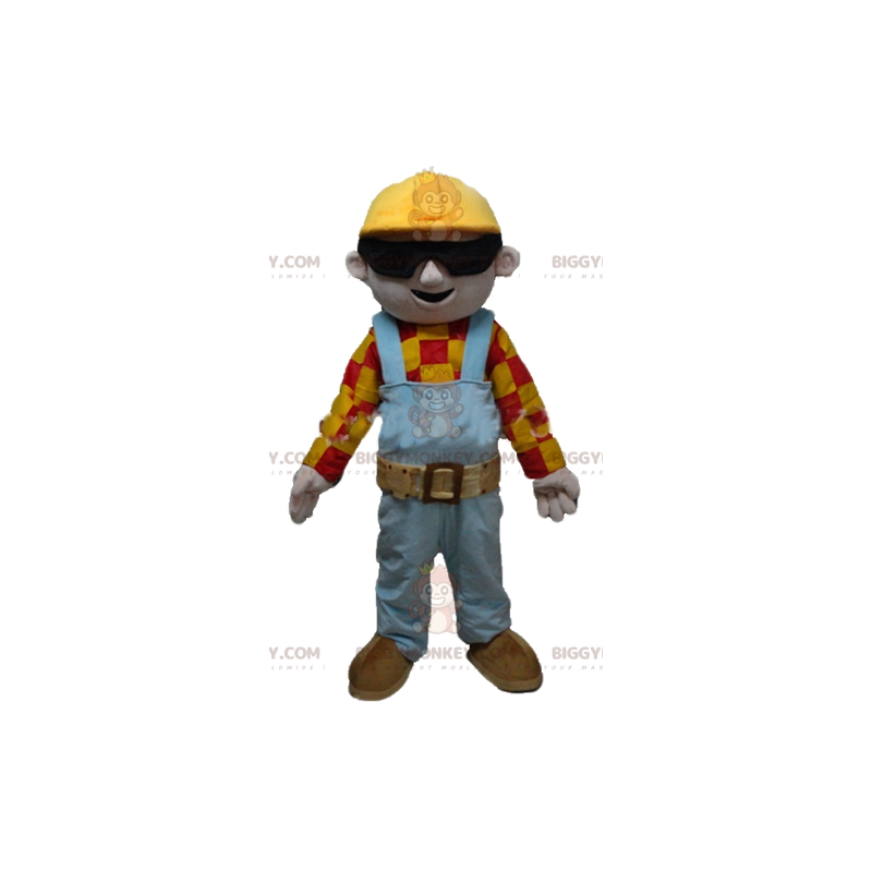 BIGGYMONKEY™ Mascot Costume of Carpenter Worker in Colorful