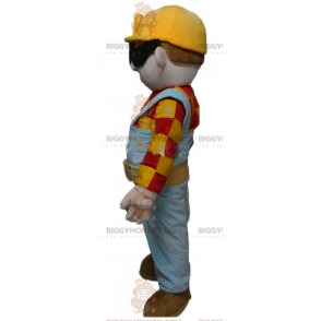 BIGGYMONKEY™ Mascot Costume of Carpenter Worker in Colorful
