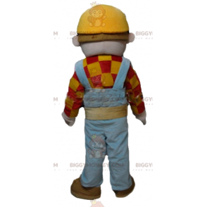 BIGGYMONKEY™ Mascot Costume of Carpenter Worker in Colorful