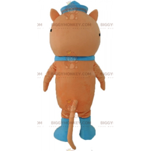 Kostým maskota Orange Cat BIGGYMONKEY™ s páskou přes oči a