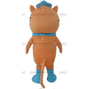 Costume de mascotte BIGGYMONKEY™ de chat orange avec un