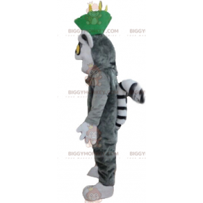 Disfraz de mascota BIGGYMONKEY™ de lémur gris y blanco de