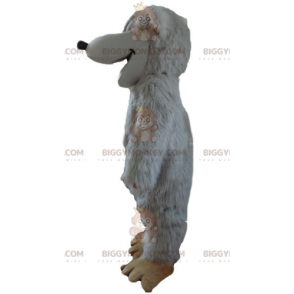 Traje de mascote de rato branco peludo grande BIGGYMONKEY™ –