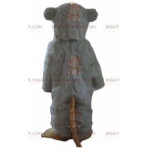 Costume de mascotte BIGGYMONKEY™ de gros rat blanc très poilu -