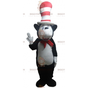 Costume da mascotte BIGGYMONKEY™ con orso bianco e nero Topo