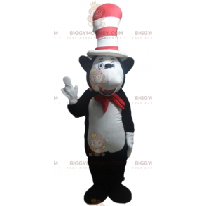 Costume de mascotte BIGGYMONKEY™ d'ours noir et blanc de souris
