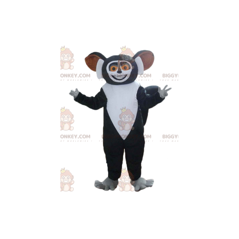 Costume de mascotte BIGGYMONKEY™ de lémurien noir et blanc du