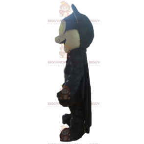 Kostým obřího černobéžového netopýra BIGGYMONKEY™ maskota –