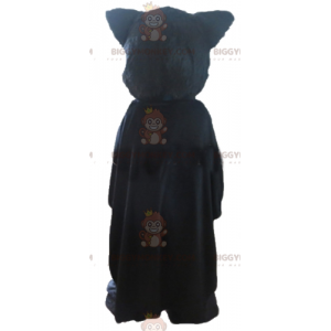 Costume della mascotte del pipistrello gigante nero e beige