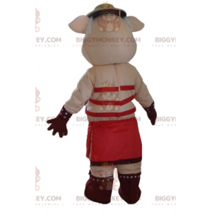 Kostým maskota BIGGYMONKEY™ Růžová děvka s červeným spodním