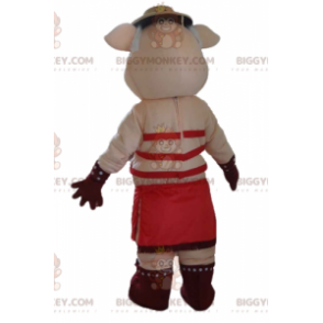 Costume de mascotte BIGGYMONKEY™ de cochonne rose avec des