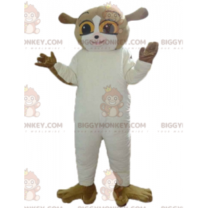 Ruskea-valkoinen lemur-orava BIGGYMONKEY™ maskottiasu -