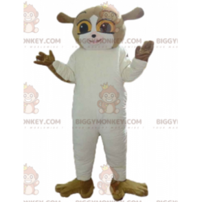 Brązowo-biały kostium maskotka wiewiórka lemur BIGGYMONKEY™ -