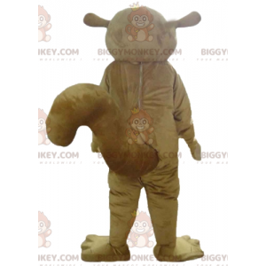 Bruine en witte Maki eekhoorn BIGGYMONKEY™ mascottekostuum -