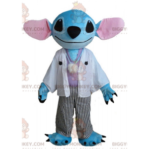 Cuci il costume della mascotte BIGGYMONKEY™ alieno blu di Lilo