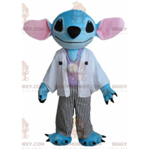 Naai het blauwe Alien BIGGYMONKEY™-mascottekostuum van Lilo and