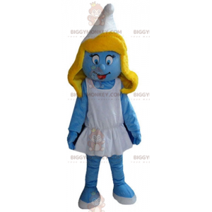 BIGGYMONKEY™ mascottekostuum van de Smurfin uit het beroemde