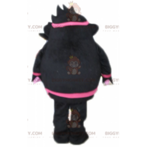 BIGGYMONKEY™ Black and Pink Monkey Snowman Maskotdräkt -