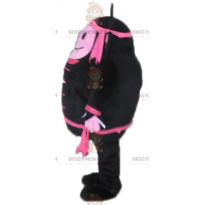 BIGGYMONKEY™ Black and Pink Monkey Snowman Maskotdräkt -